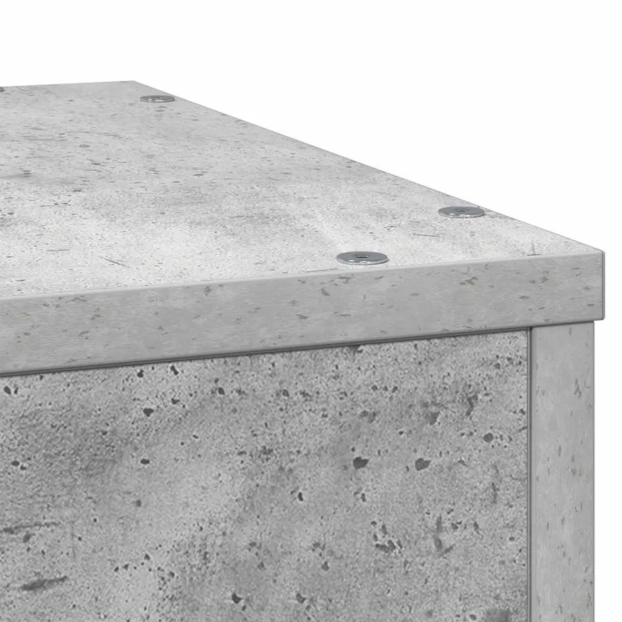 Support pour plantes gris béton 33x33x100 cm bois d'ingénierie - 7