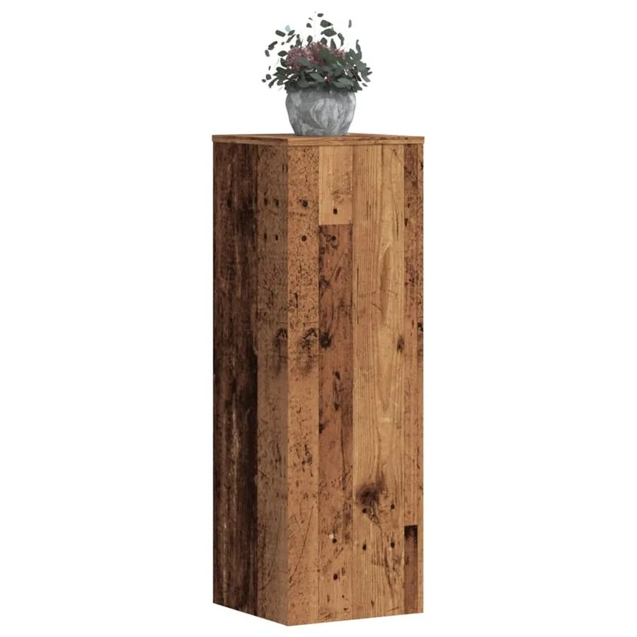 Supports pour plantes 2 pcs vieux bois bois d'ingénierie