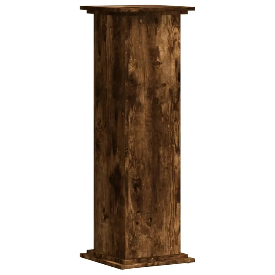 Support pour plantes chêne fumé 33x33x100 cm bois d'ingénierie - 2