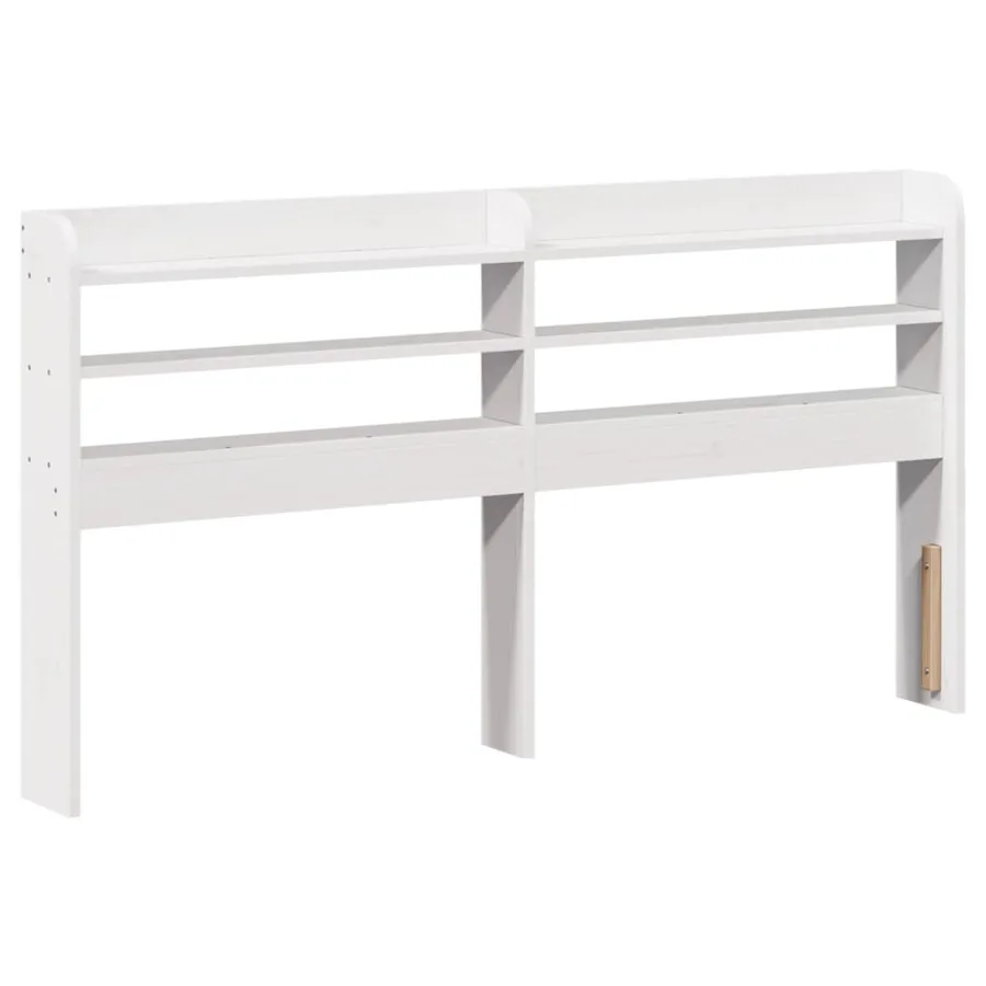Cadre de lit avec tête de lit sans matelas blanc 140x200 cm - 6