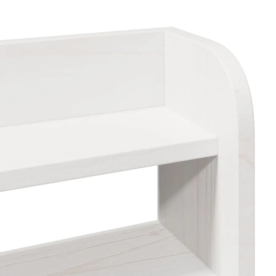Cadre de lit sans matelas blanc 140x190 cm bois de pin massif - 10