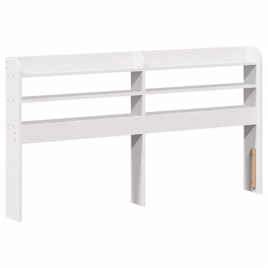 Cadre de lit avec tête de lit sans matelas blanc 140x200 cm - 7