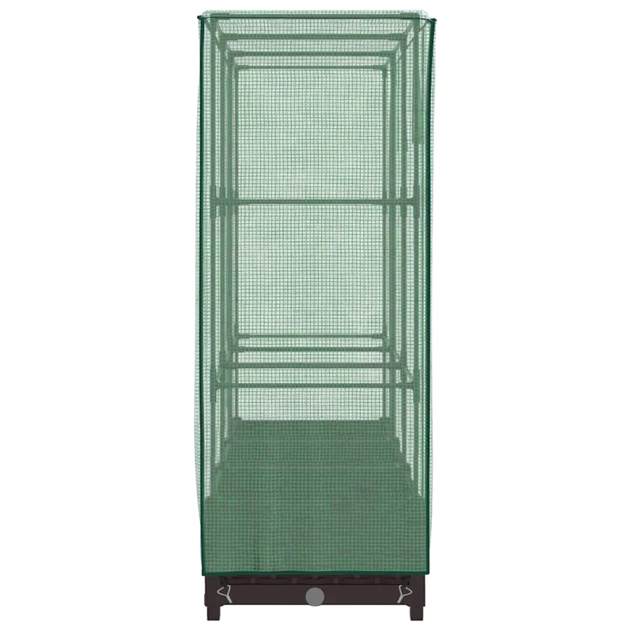 Jardinière surélevée avec housse aspect rotin 120x40x123 cm - 5