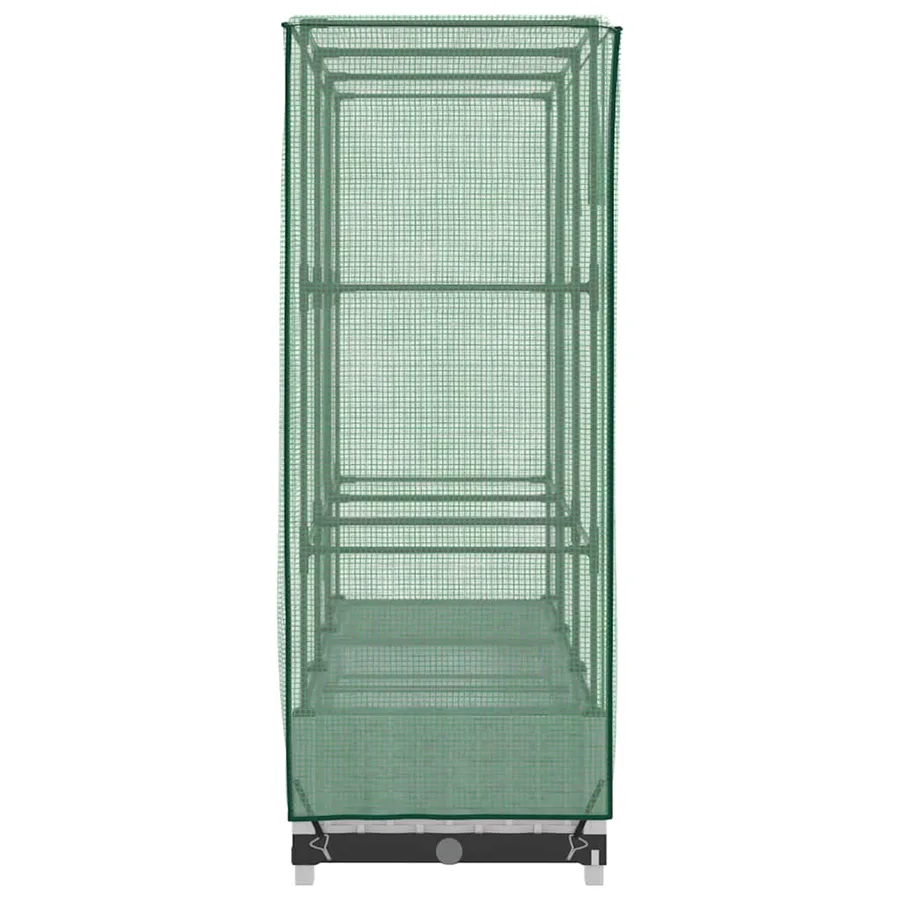 Jardinière surélevée avec housse aspect rotin 120x40x123 cm - 5