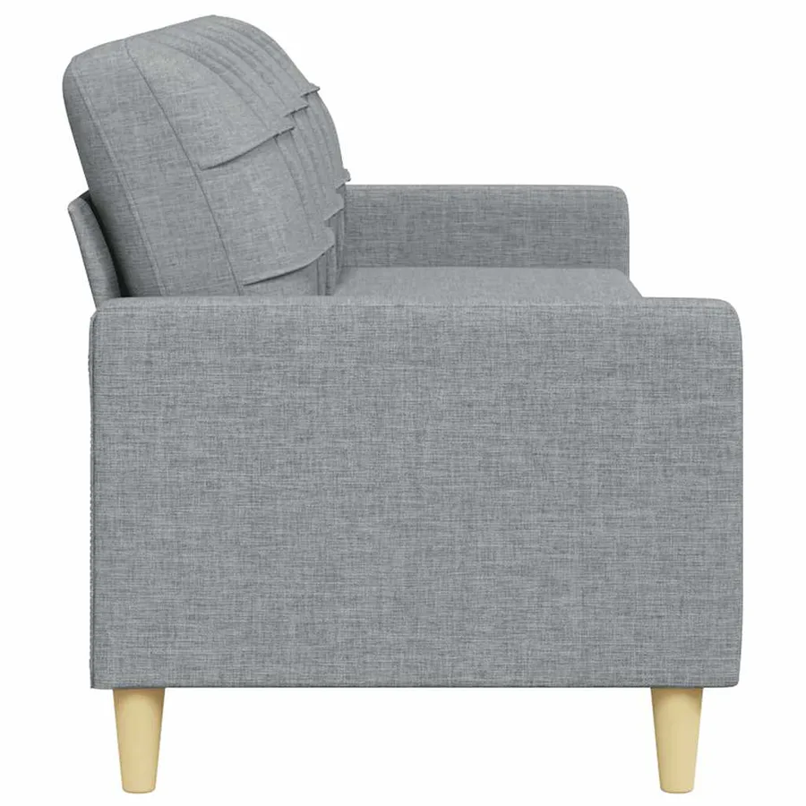 Canapé à 3 places Gris clair 210 cm Tissu - 5