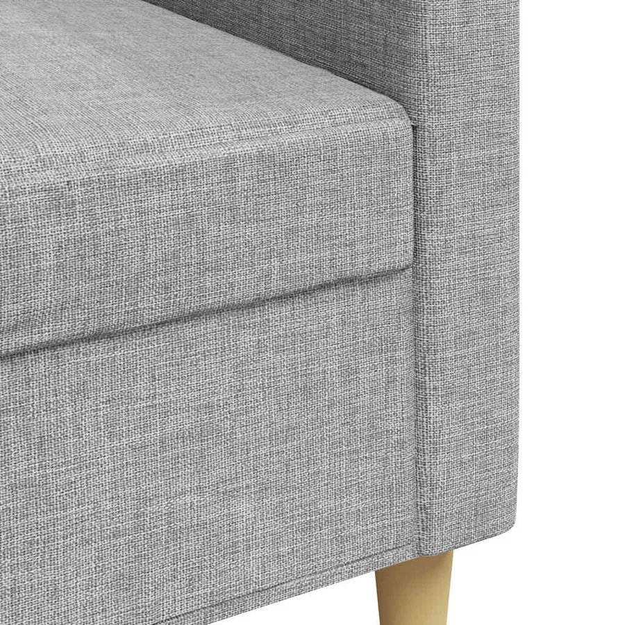 Canapé à 3 places Gris clair 210 cm Tissu - 7