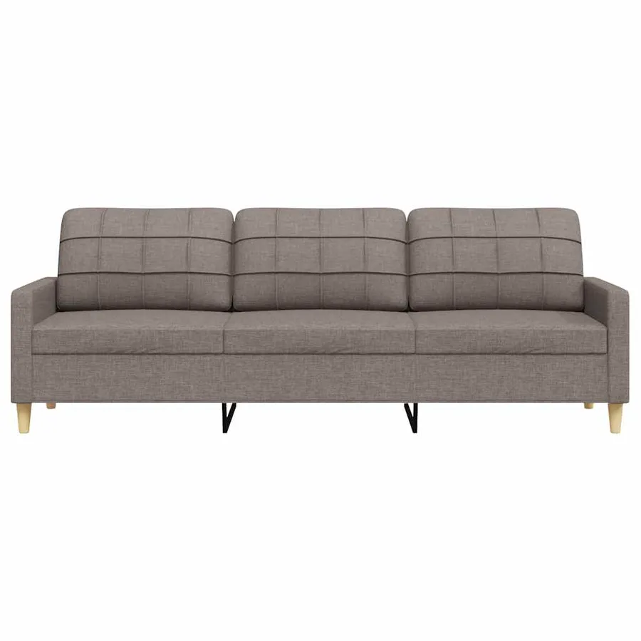 Canapé à 3 places Taupe 210 cm Tissu - 4