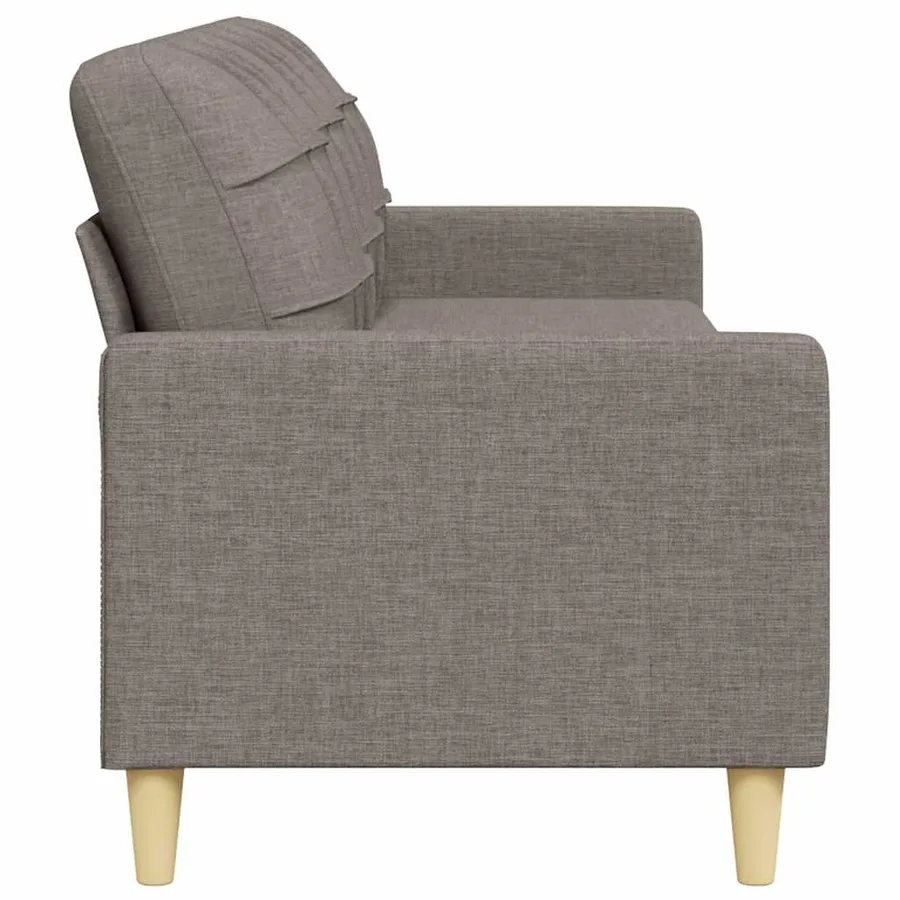 Canapé à 3 places Taupe 210 cm Tissu - 5