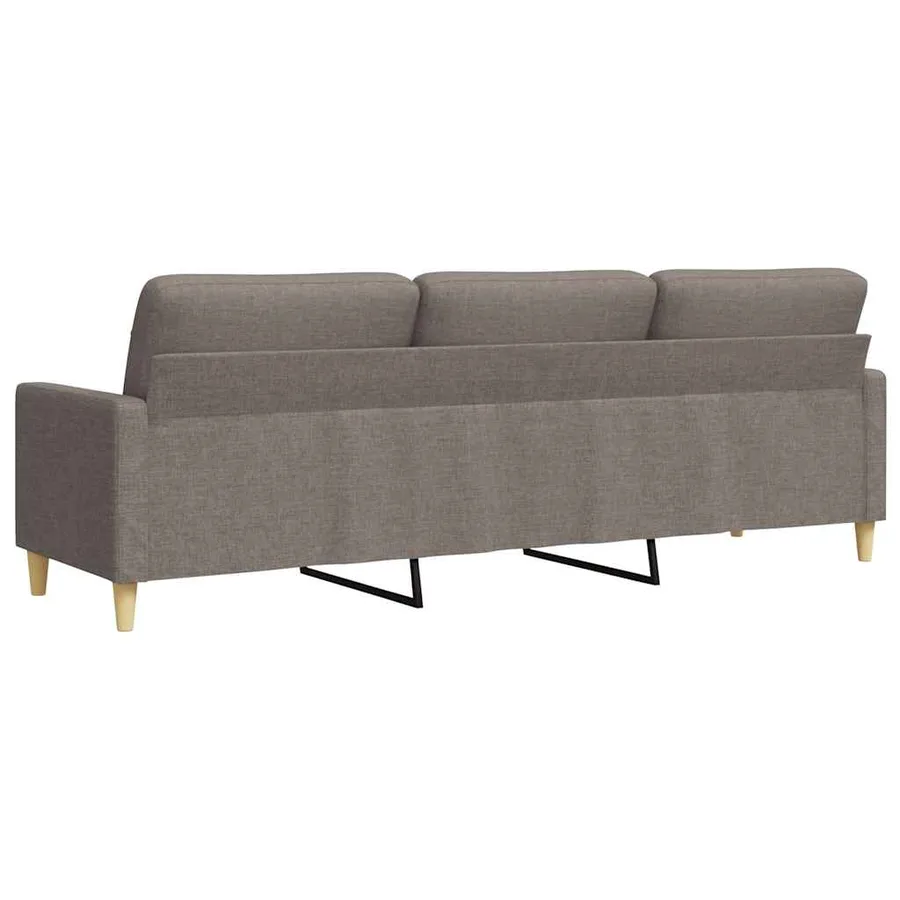 Canapé à 3 places Taupe 210 cm Tissu - 6