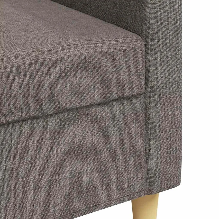 Canapé à 3 places Taupe 210 cm Tissu - 7