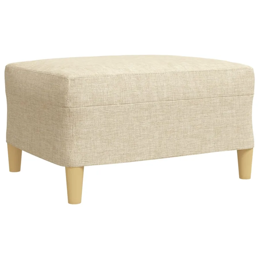 Ensemble de canapés 3 pcs avec repose-pied crème tissu - 6