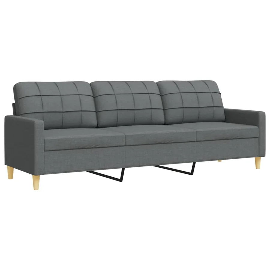 Ensemble de canapés 2 pcs gris foncé tissu - 5