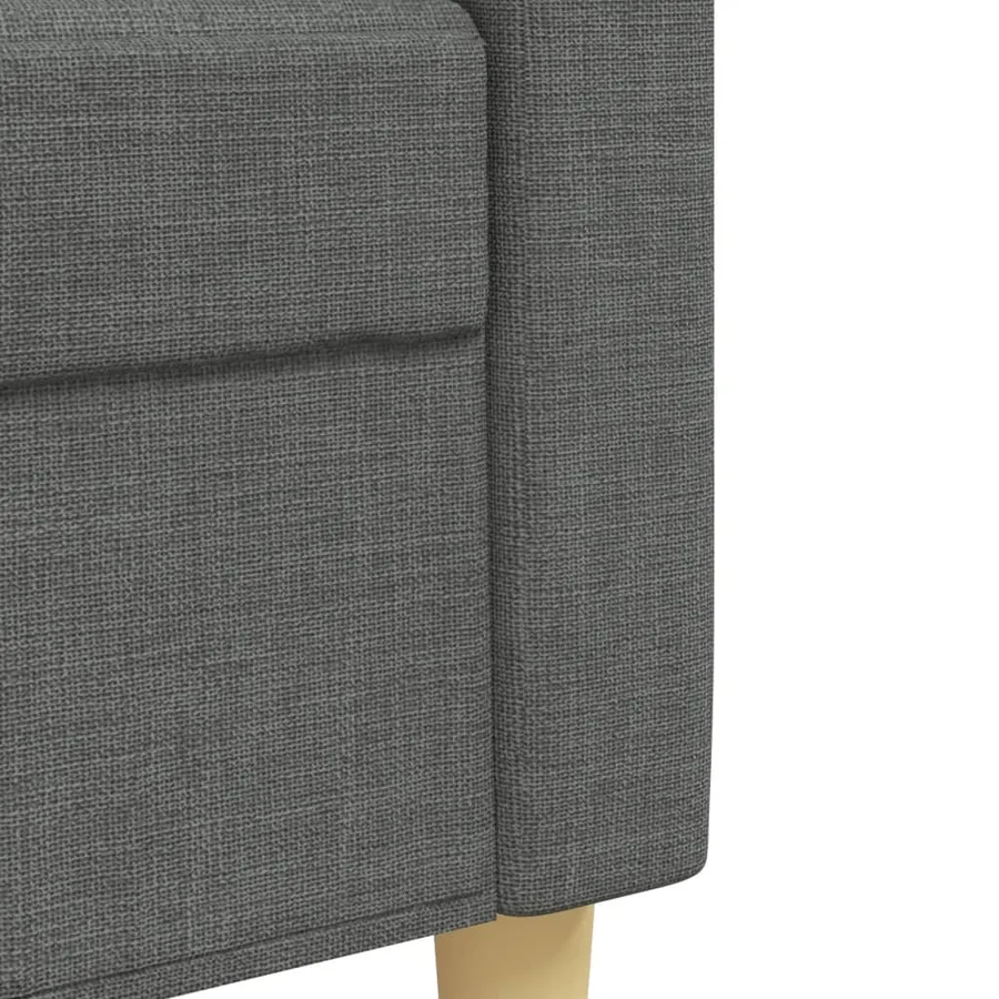 Ensemble de canapés 2 pcs gris foncé tissu - 6