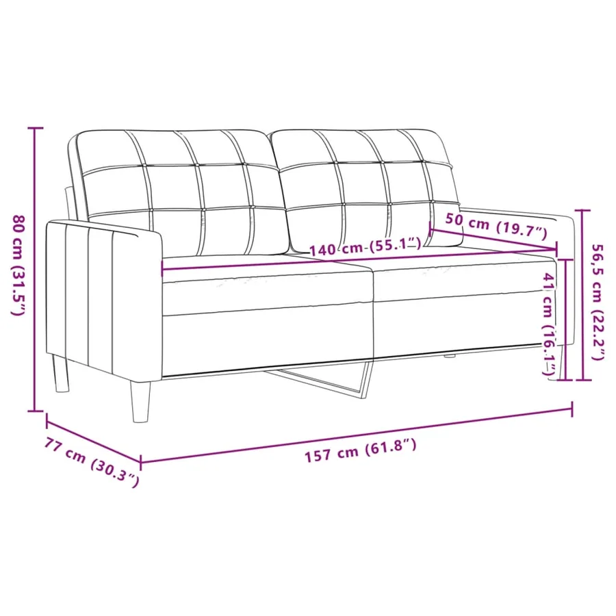 Ensemble de canapés 3 pcs jaune clair tissu - 10