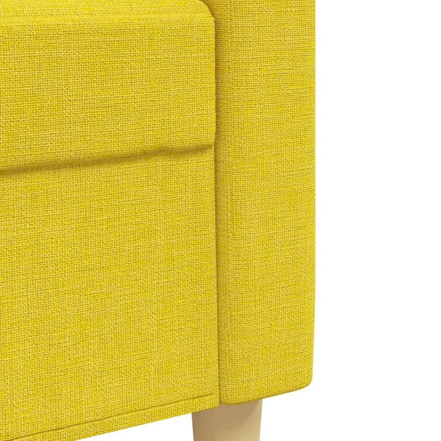 Ensemble de canapés 3 pcs jaune clair tissu - 7