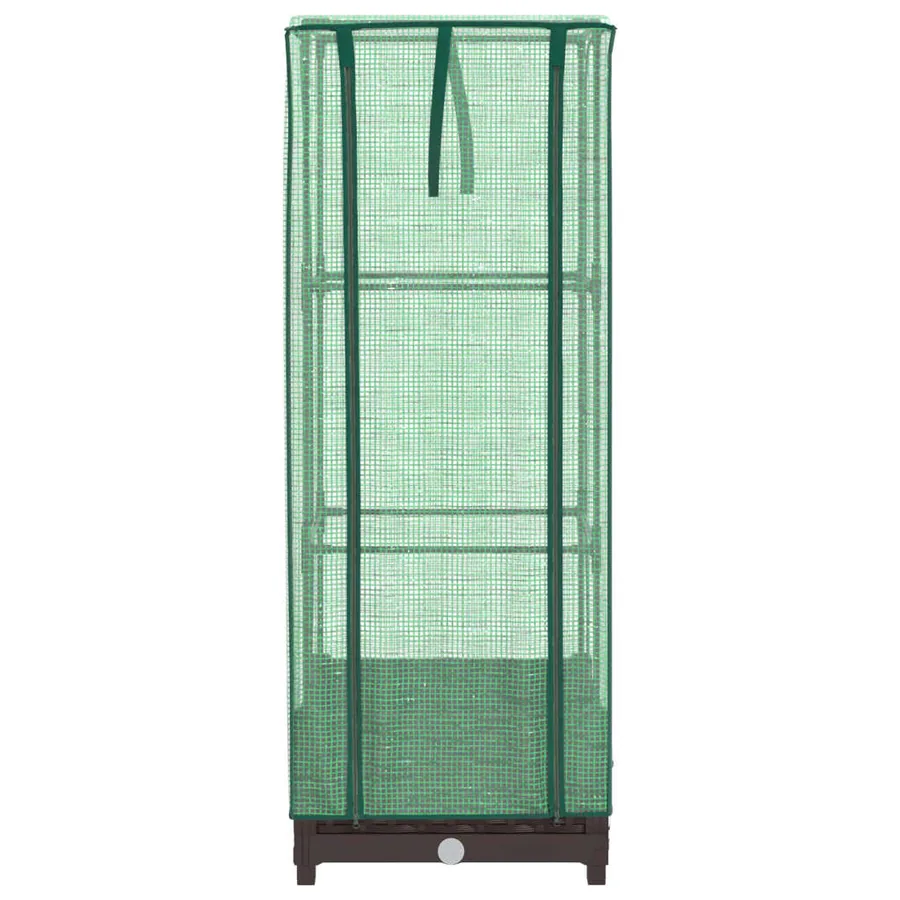 Jardinière surélevée avec housse aspect rotin 40x40x123 cm - 4