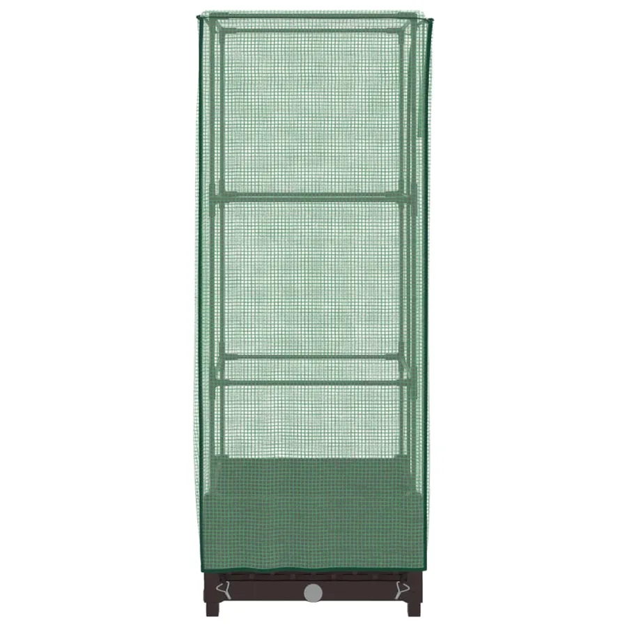 Jardinière surélevée avec housse aspect rotin 40x40x123 cm - 5