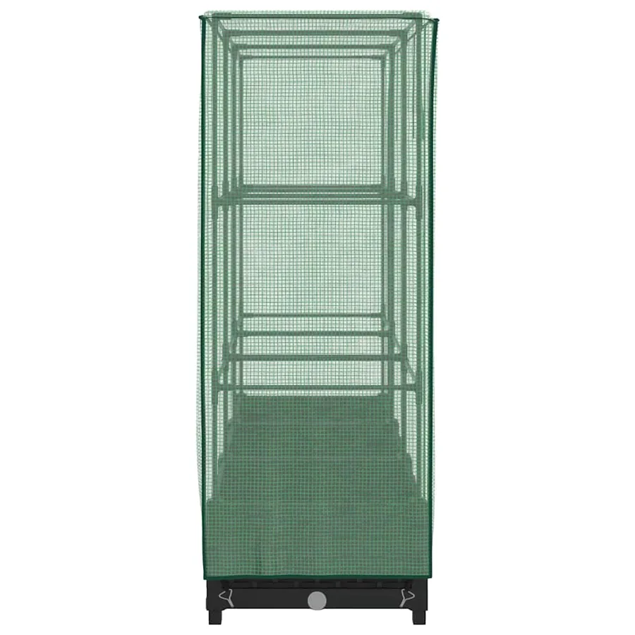 Lit surélevé avec housse de serre aspect rotin 120 x 40 x 123 cm - 5