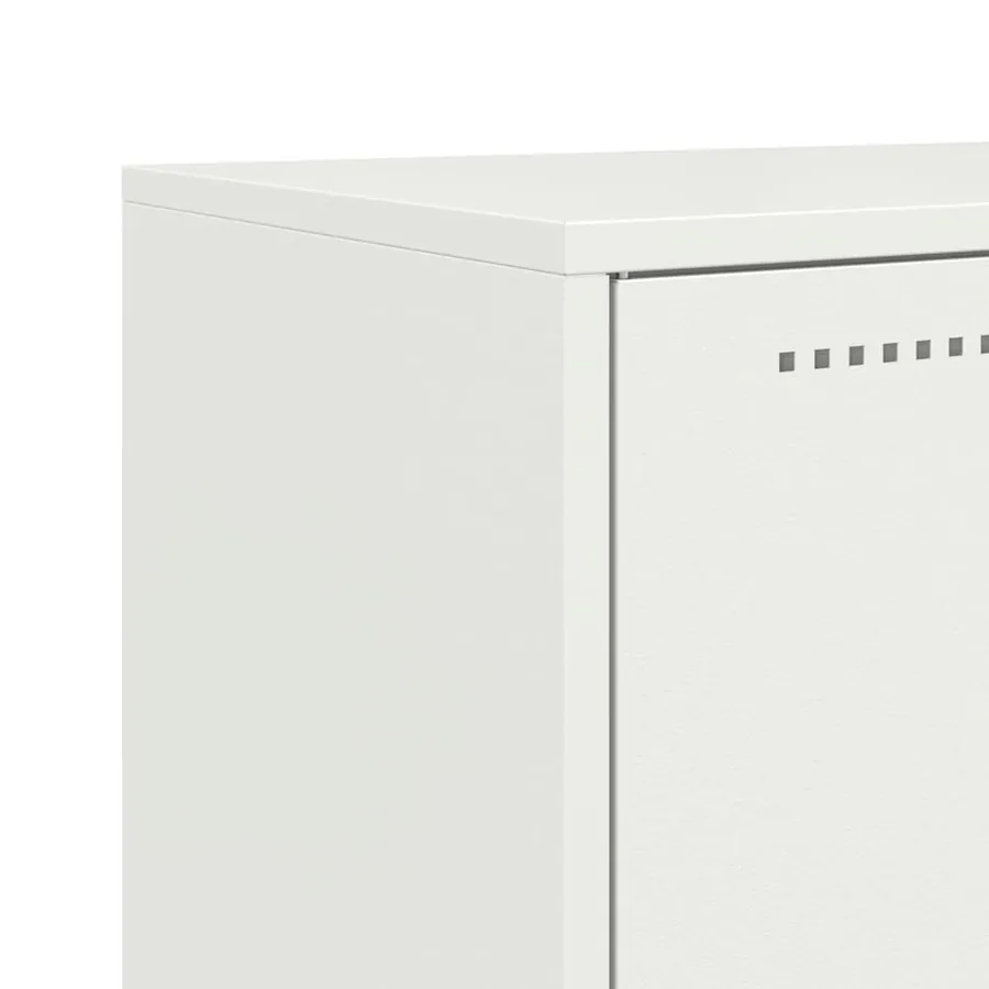 Buffet haut blanc 68,5x38,5x107 cm acier - 10
