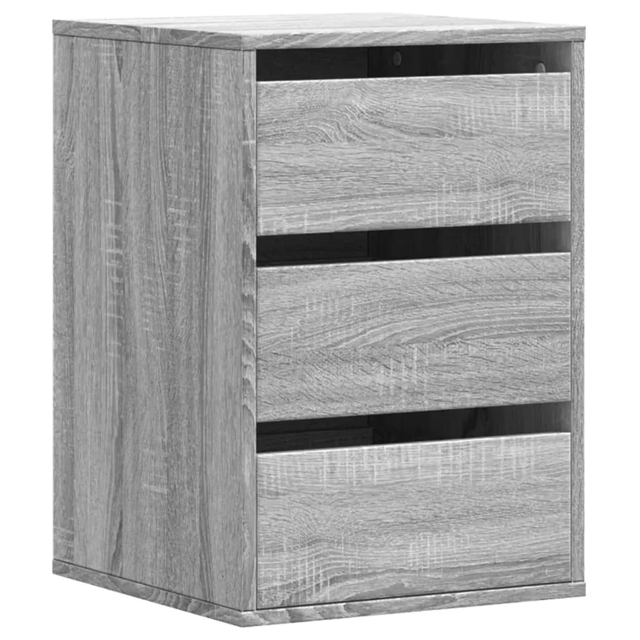 Commode d'angle sonoma gris 40x41x58 cm bois d'ingénierie - 2