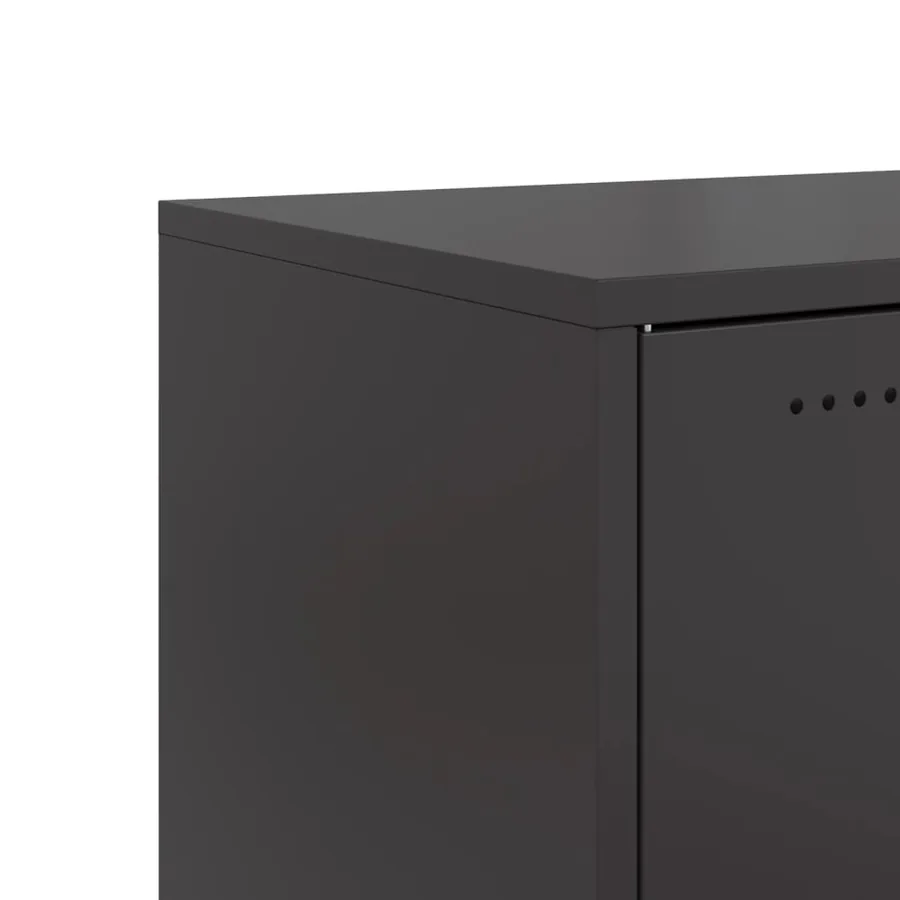 Tables de chevet 2 pcs noir 36x39x43,5 cm acier - 11