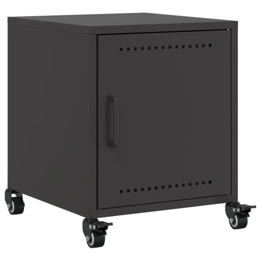 Tables de chevet 2 pcs noir 36x39x43,5 cm acier - 5