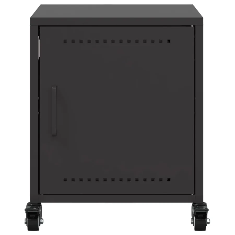 Tables de chevet 2 pcs noir 36x39x43,5 cm acier - 6