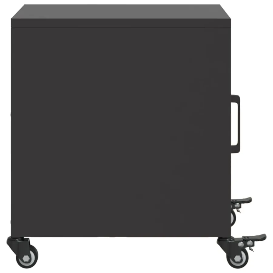 Tables de chevet 2 pcs noir 36x39x43,5 cm acier - 7
