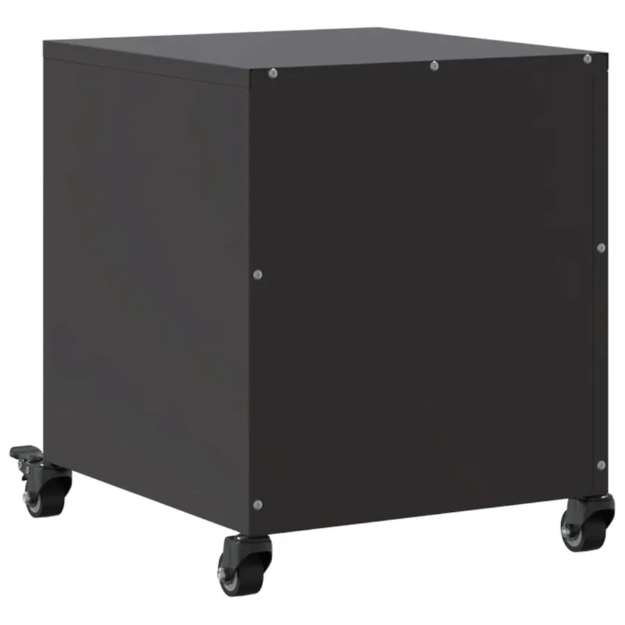 Tables de chevet 2 pcs noir 36x39x43,5 cm acier - 8