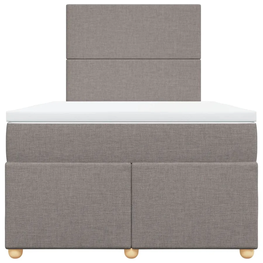 Sommier à lattes de lit avec matelas taupe 120x190 cm tissu - 6