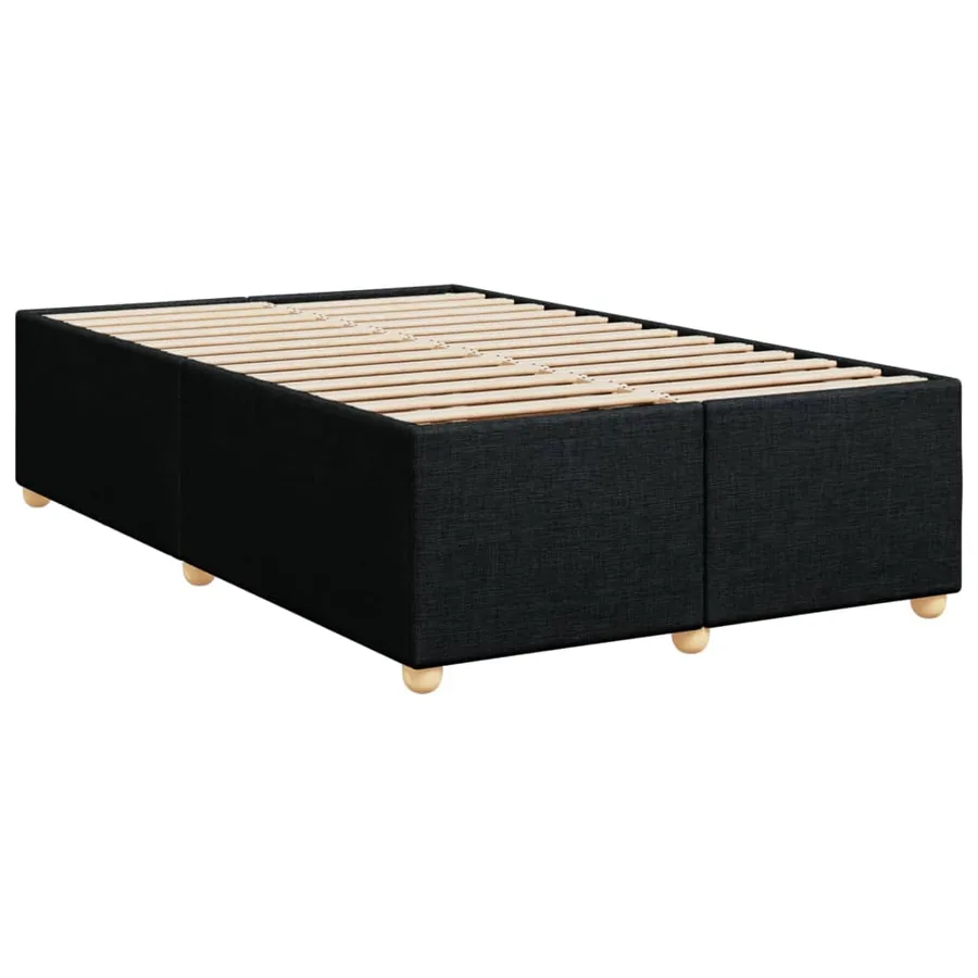 Cadre de lit sans matelas noir 120x200 cm tissu - 3