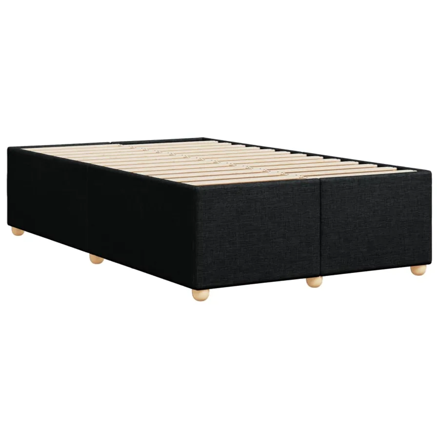 Cadre de lit sans matelas noir 120x200 cm tissu - 6