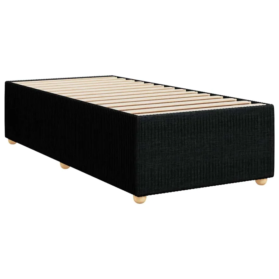 Sommier à lattes de lit avec matelas Noir 90x190 cm Tissu - 9