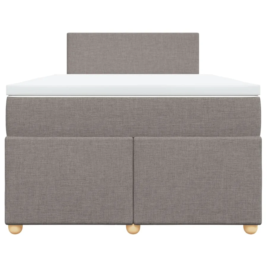 Sommier à lattes de lit avec matelas Taupe 120x200 cm Tissu - 6