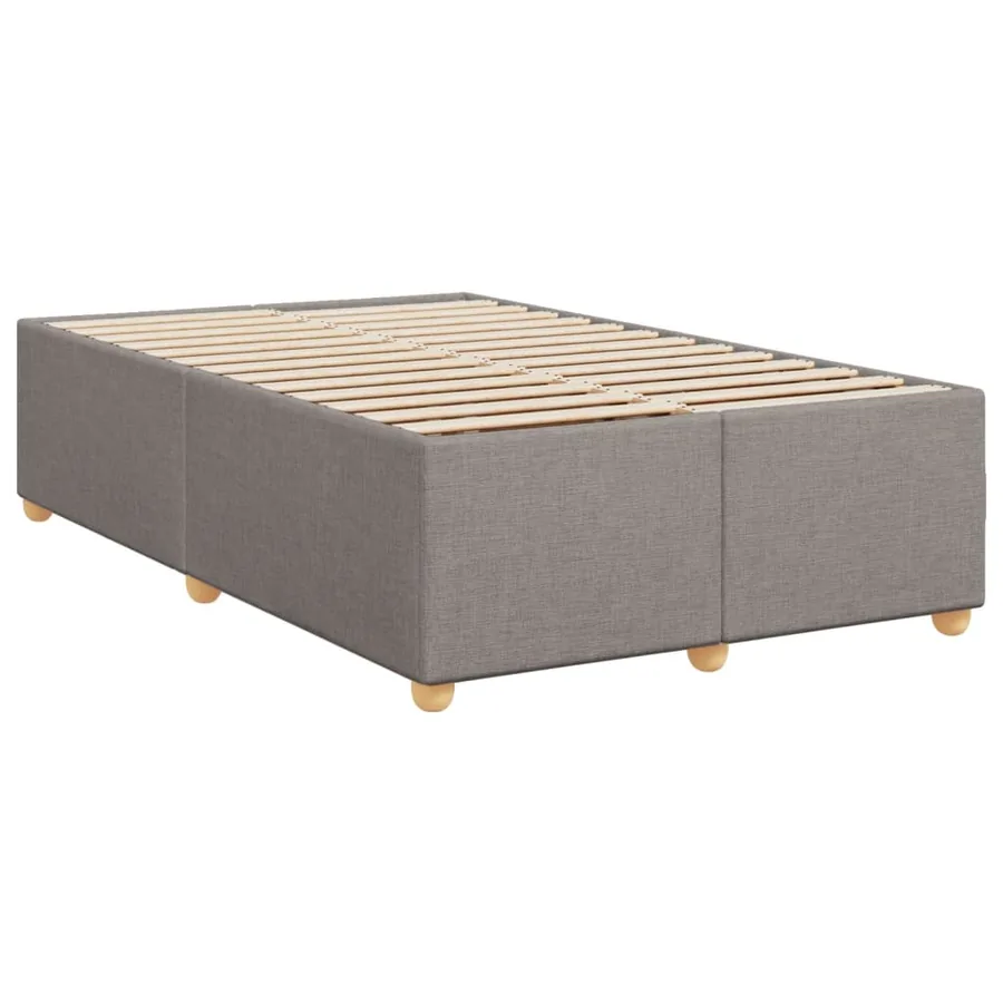 Sommier à lattes de lit avec matelas Taupe 120x200 cm Tissu - 9