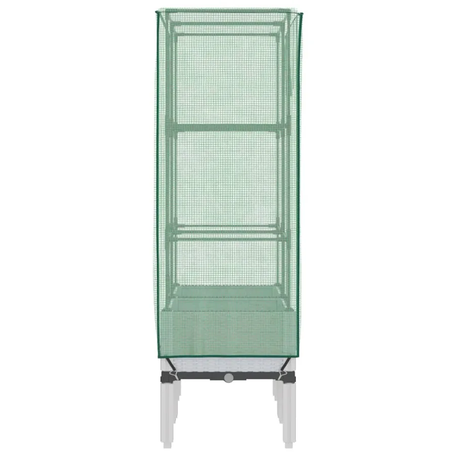Jardinière surélevée avec housse aspect rotin 80x40x140 cm - 5