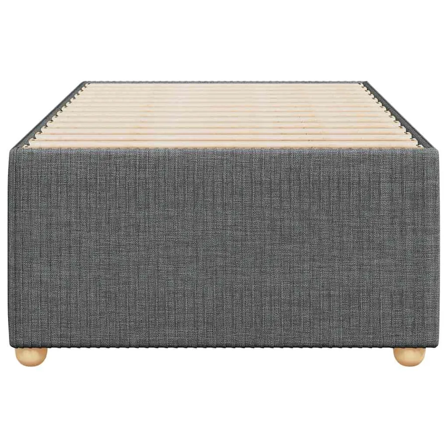 Cadre de lit sans matelas gris foncé 90x190 cm simple tissu - 4