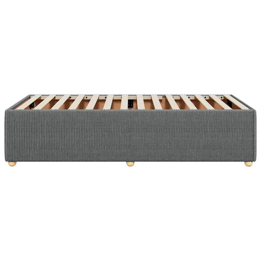 Cadre de lit sans matelas gris foncé 90x190 cm simple tissu - 5