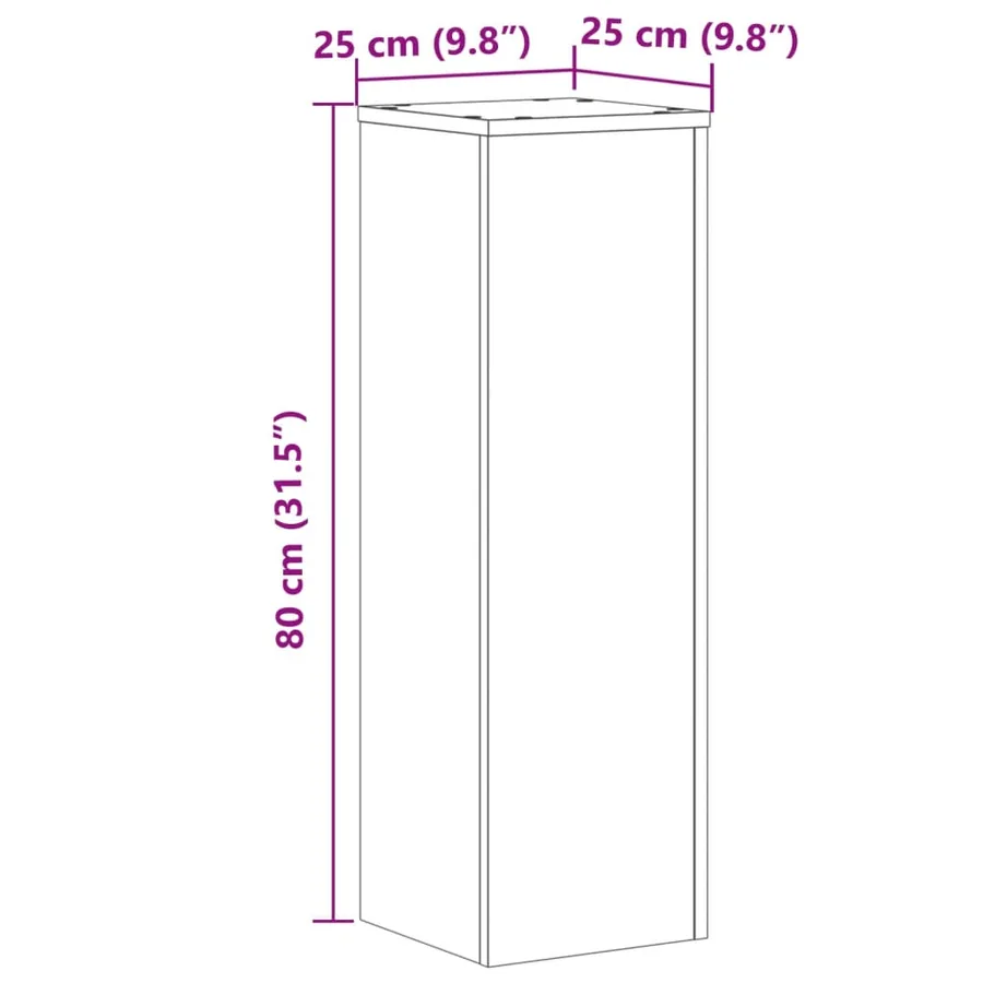 Supports pour plantes 2 pcs vieux bois bois d'ingénierie - 10
