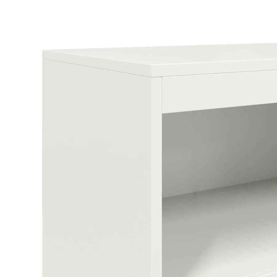 Buffet haut blanc 68,5x38,5x123,5 cm acier - 10