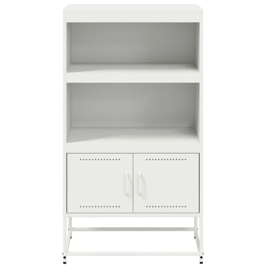 Buffet haut blanc 68,5x38,5x123,5 cm acier - 6