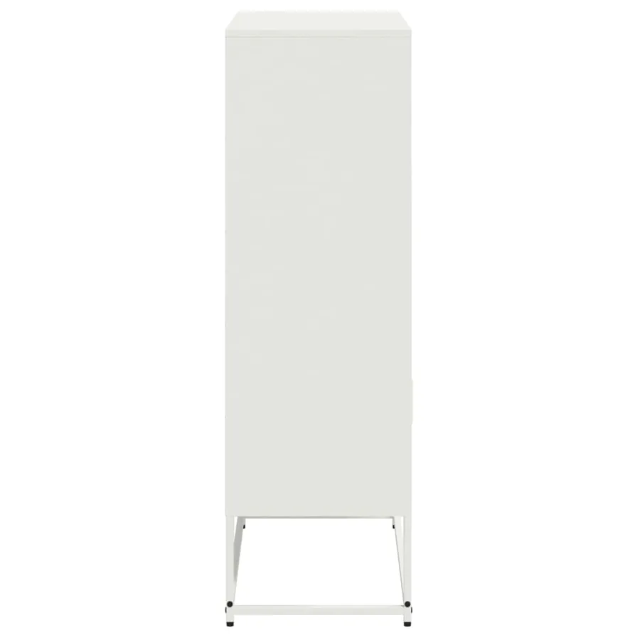 Buffet haut blanc 68,5x38,5x123,5 cm acier - 7