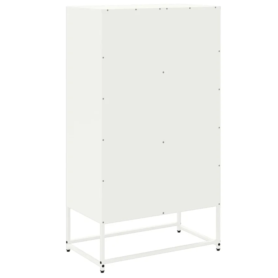 Buffet haut blanc 68,5x38,5x123,5 cm acier - 8