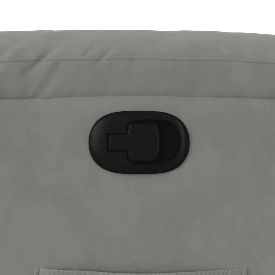 Fauteuil inclinable gris clair tissu microfibre - 9