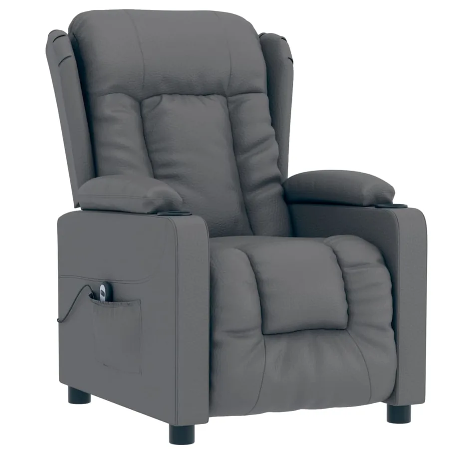 Fauteuil inclinable électrique Gris Similicuir - 3