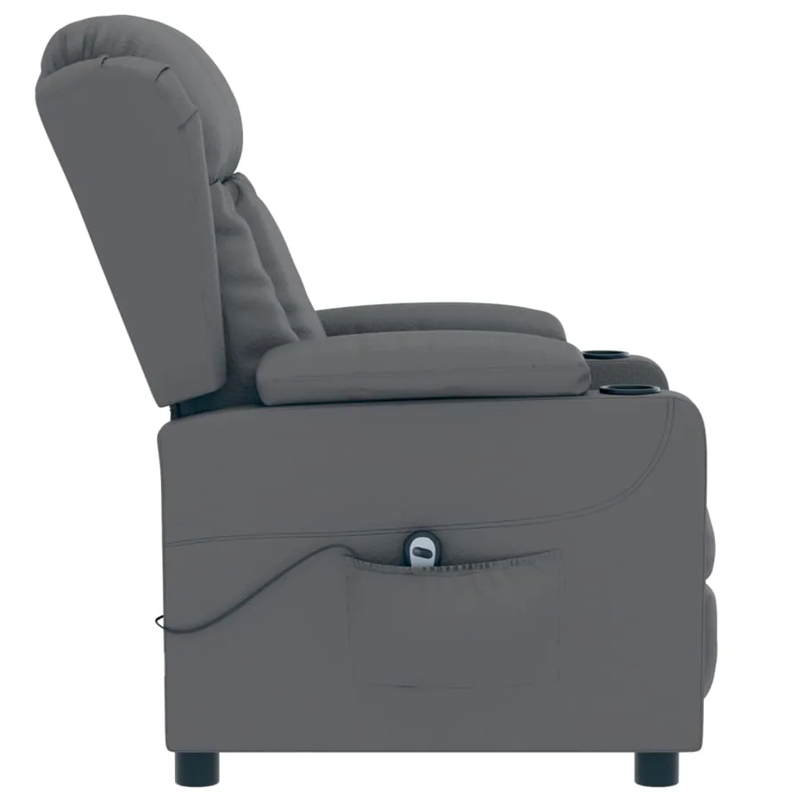 Fauteuil inclinable électrique Gris Similicuir - 5