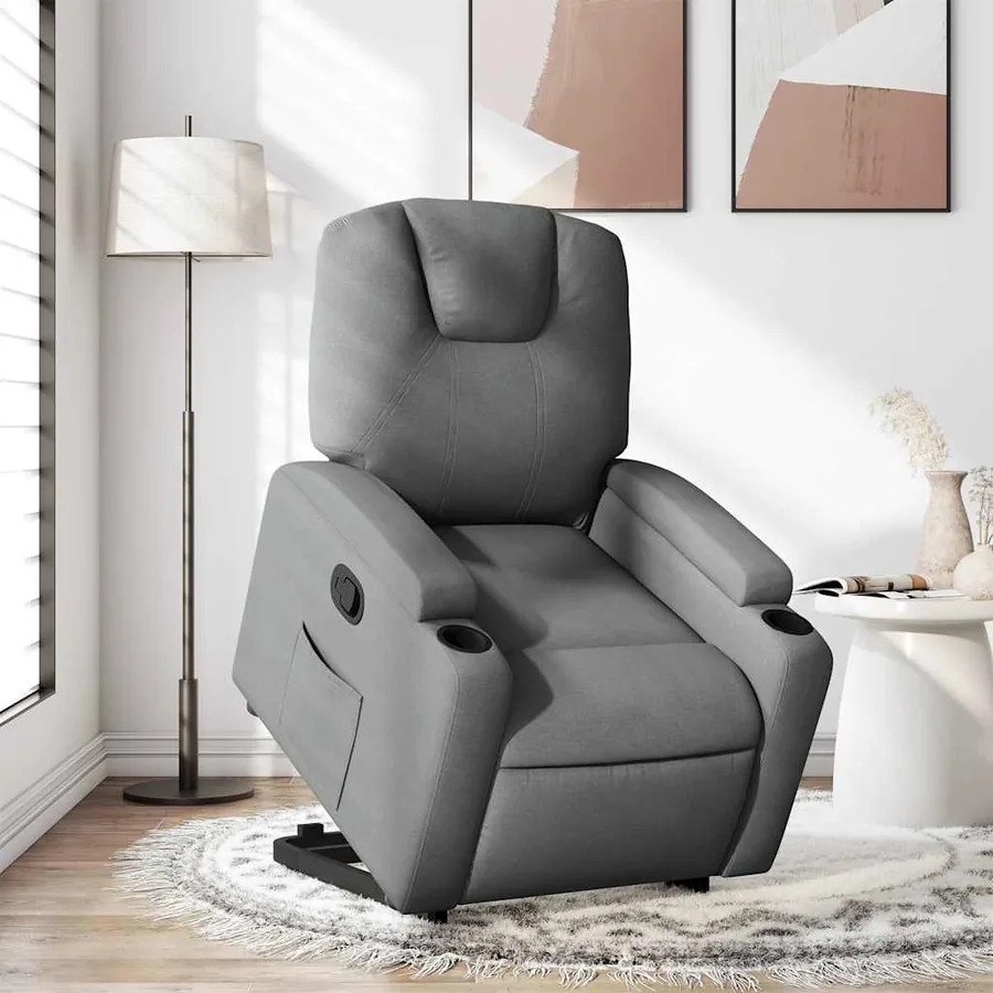 Fauteuil inclinable Gris foncé Tissu - 15
