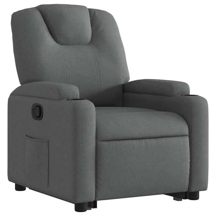 Fauteuil inclinable Gris foncé Tissu - 4