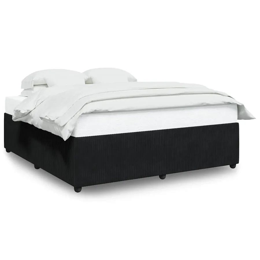 Cadre de lit sans matelas noir 180x200 cm velours - 2