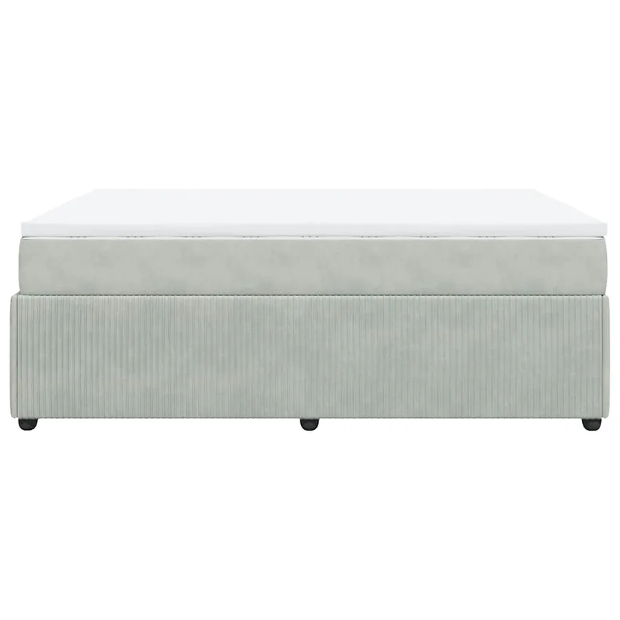 Sommier à lattes de lit et matelas Gris clair 140x200cm Velours - 8